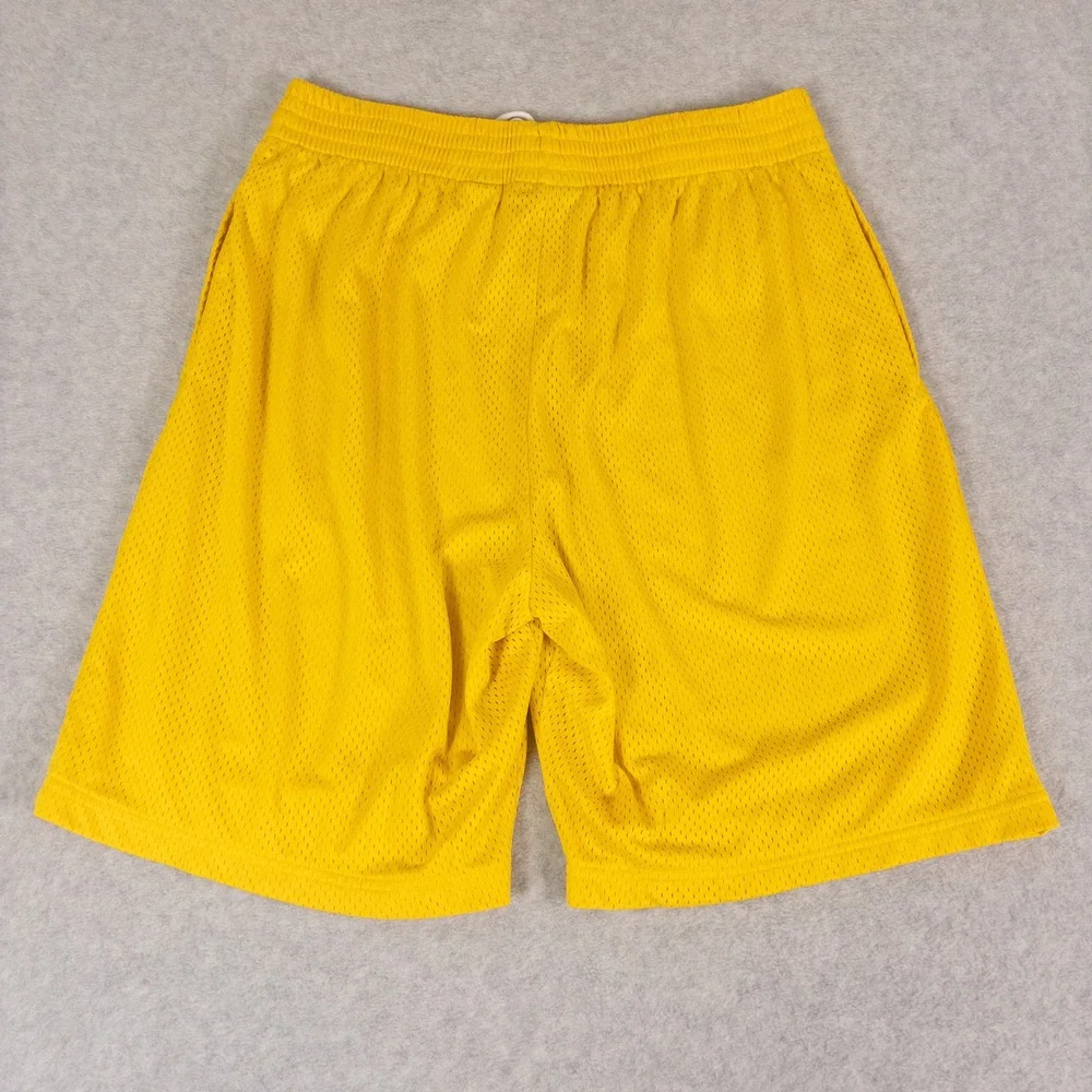 Rim Rocka Mens XXL Yellow Mesh Basketball Shorts Athletic Gym Streetwear
